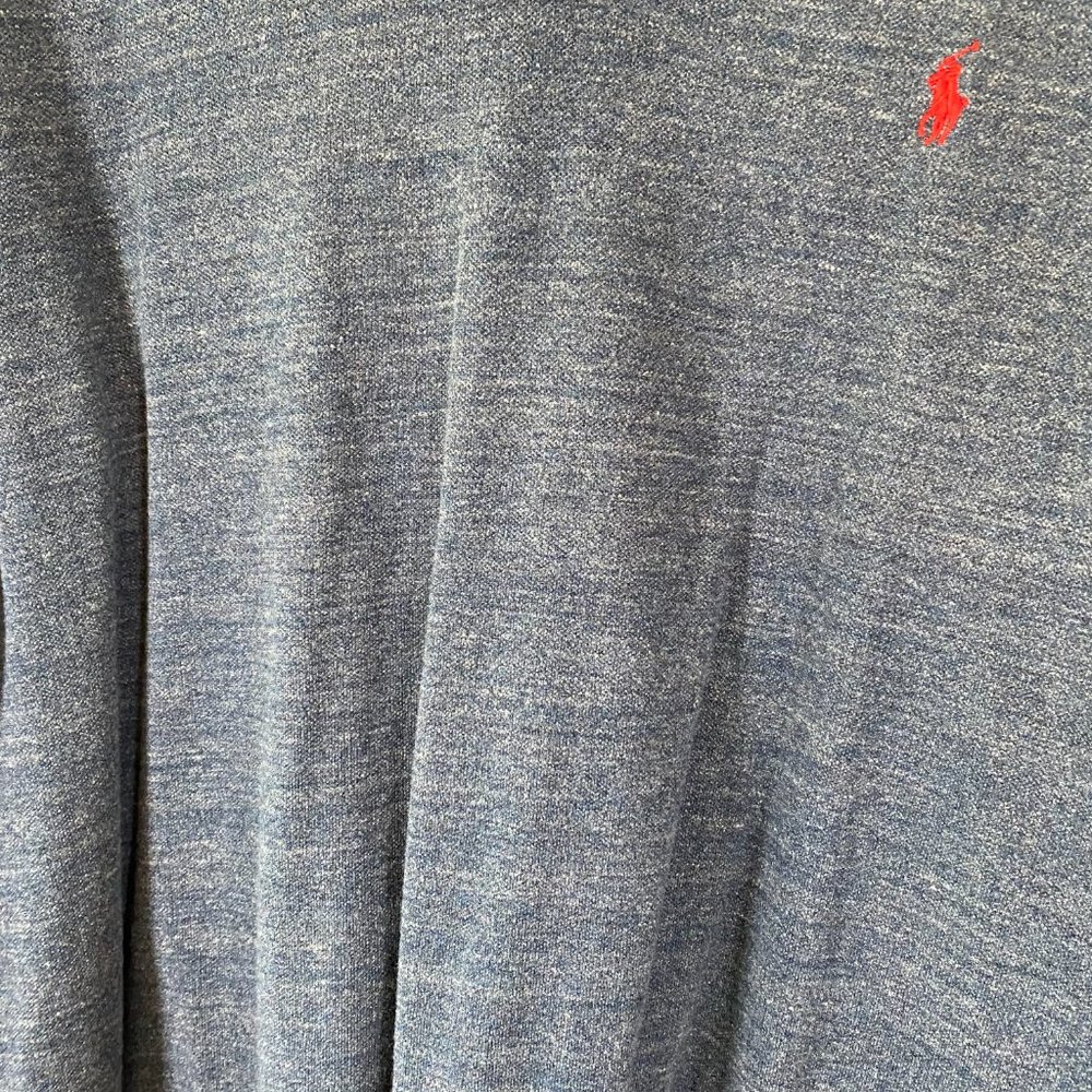 Polo Ralph Lauren Custom Fit Blue Heather Polo Shirt - Picture 3 of 4